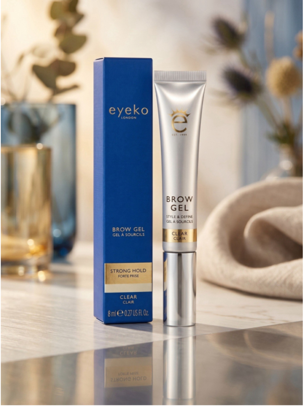 AUTHENTIC • NEW Eyeko London Strong Hold Clear Brow Gel 0.27oz 8ml New Full Size
